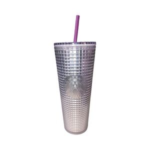 Starbucks Holiday 2020 Silver Grid Venti Tumbler, 
Defect